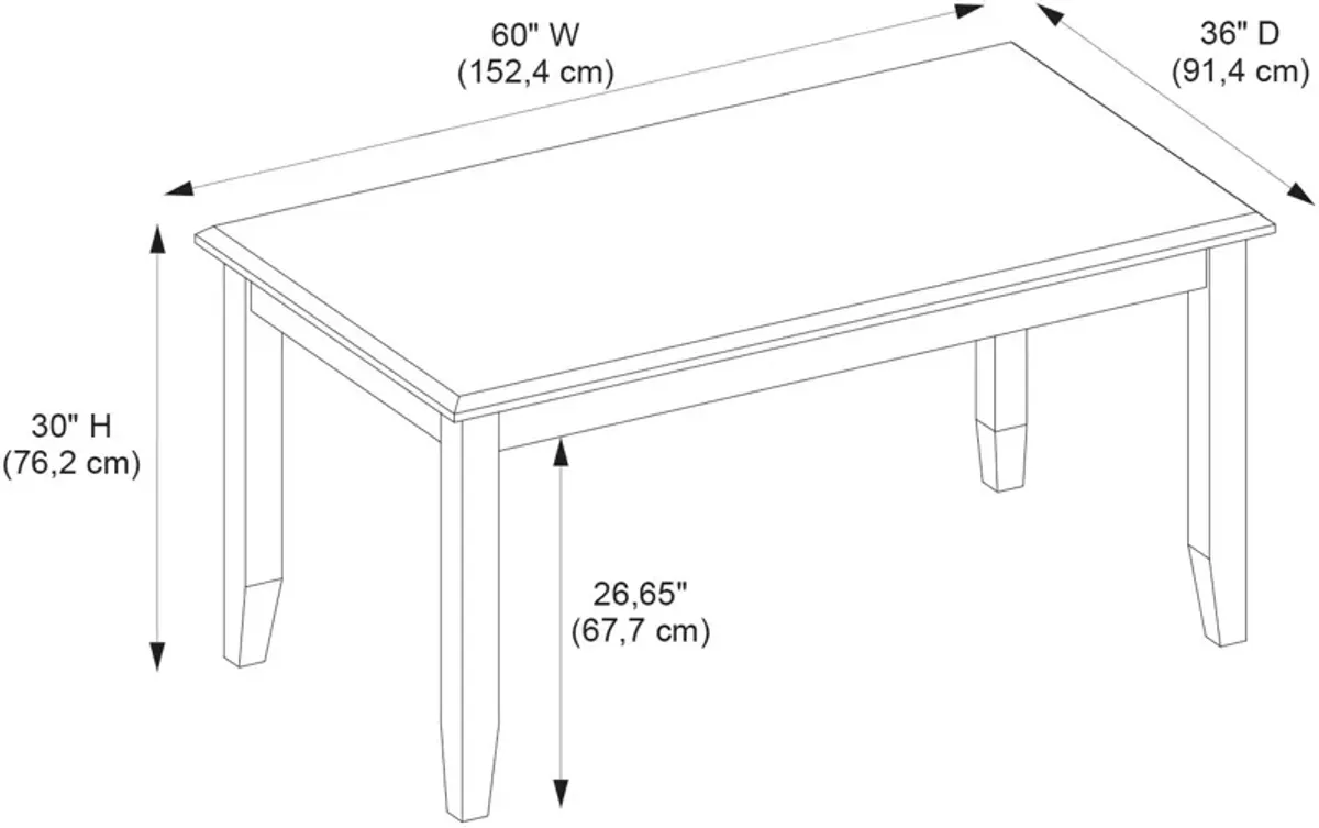 Bassett Dining Table - White/Taupe