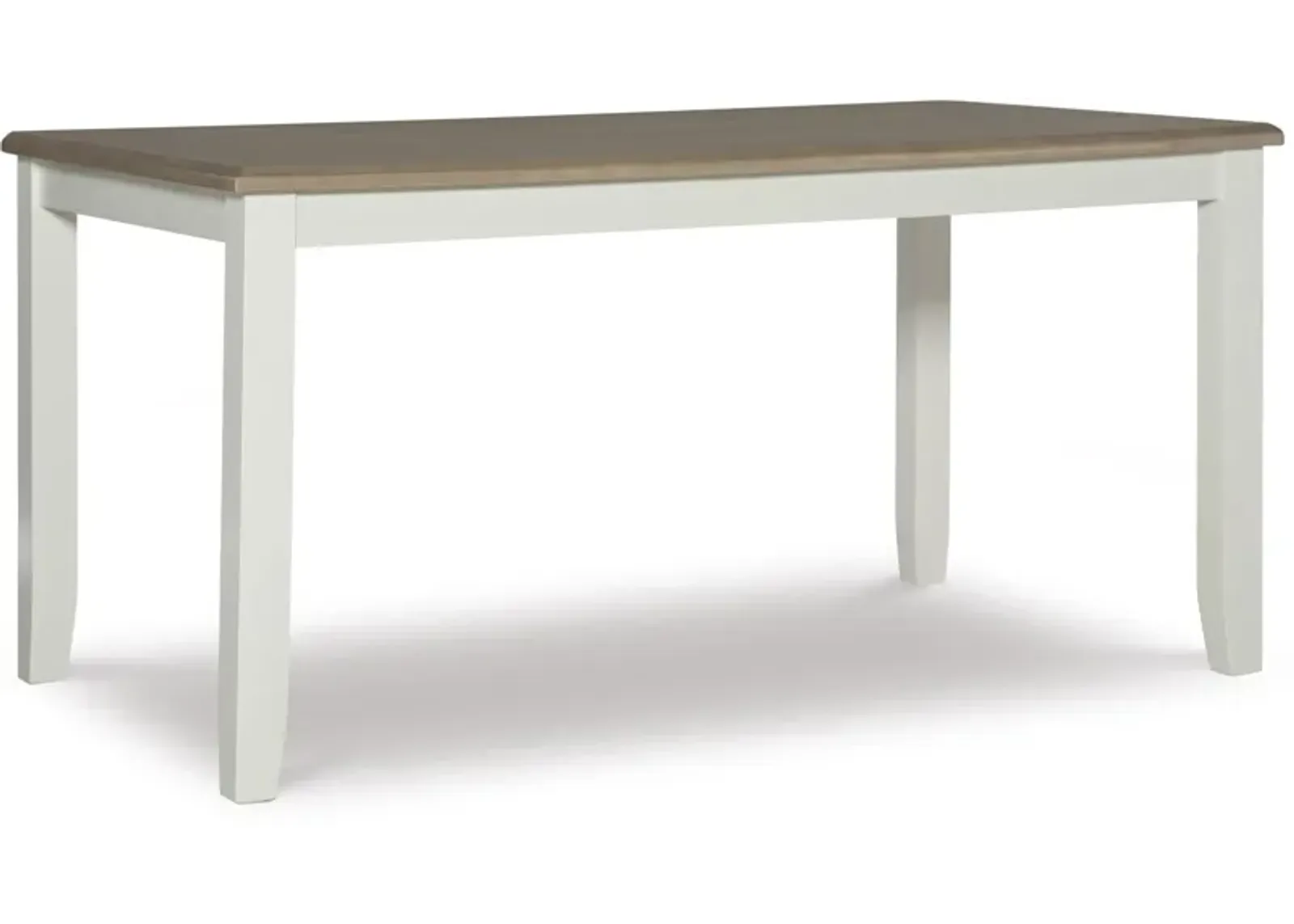 Bassett Dining Table - White/Taupe