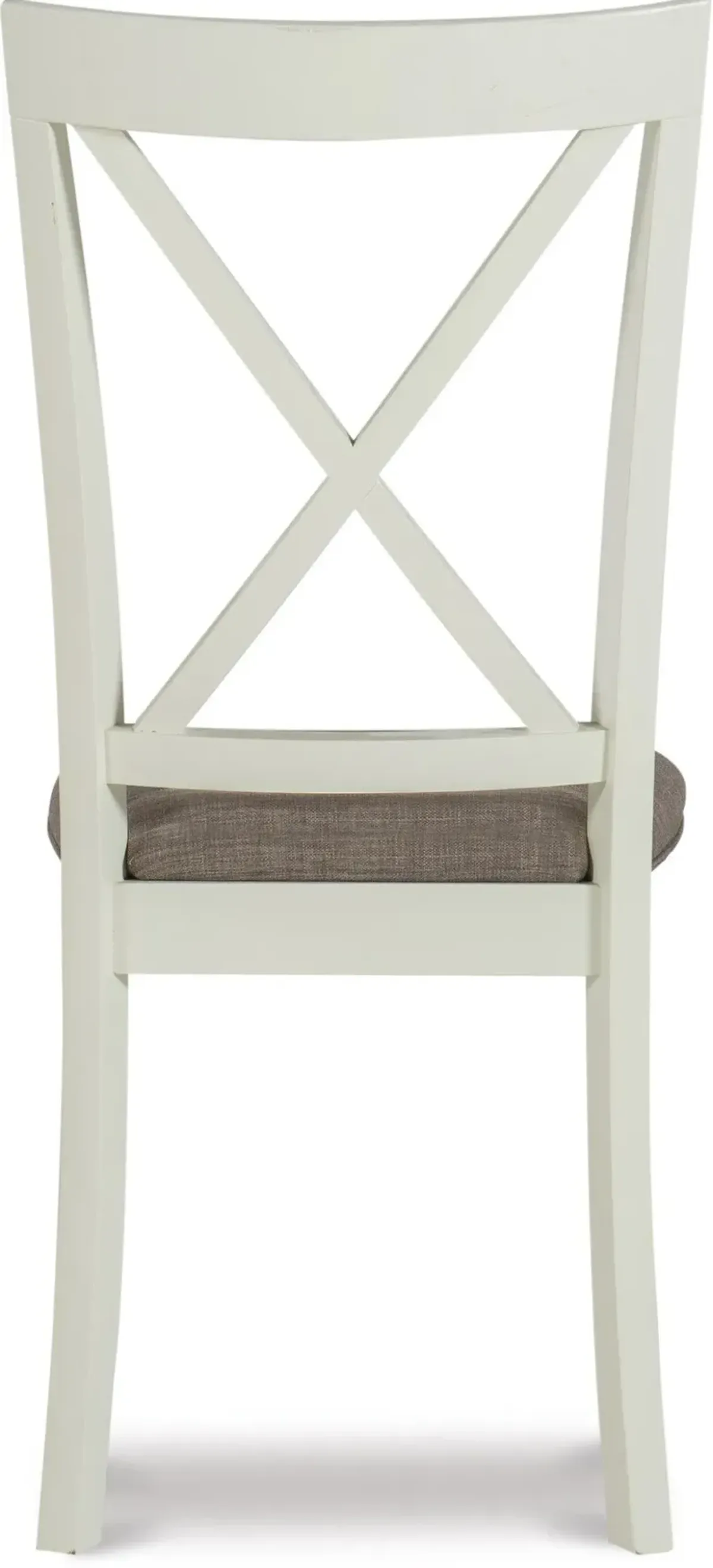 Bassett Set of 2 Dining Chairs - White/Taupe