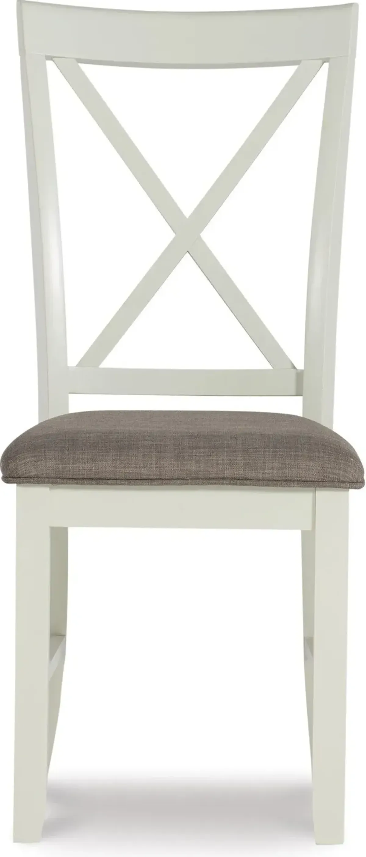 Bassett Set of 2 Dining Chairs - White/Taupe