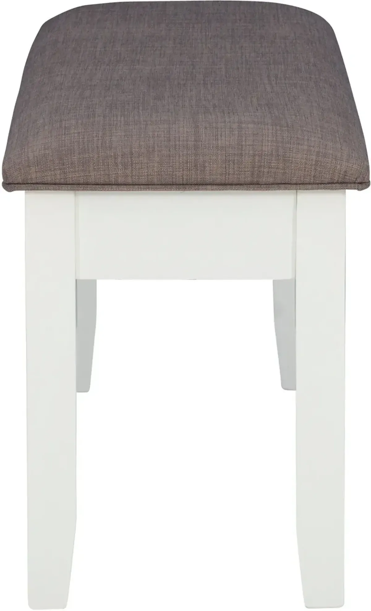 Bassett Dining Bench - White/Taupe