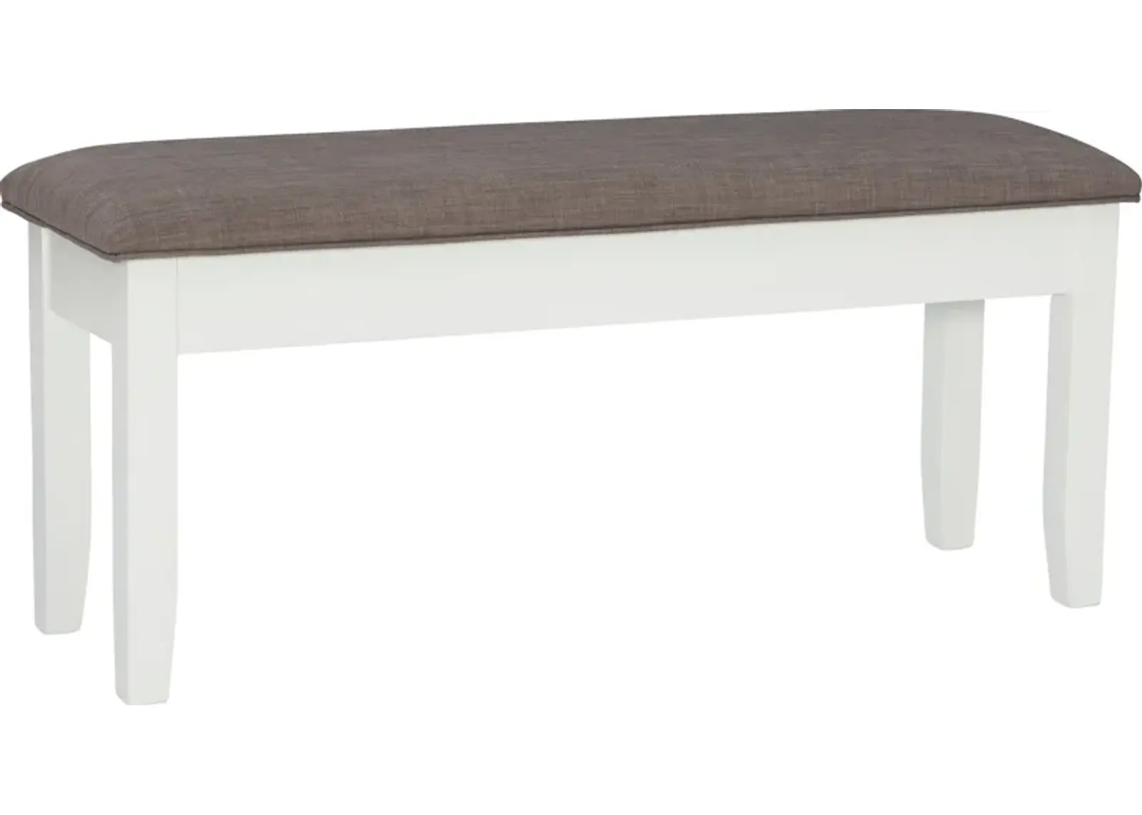 Bassett Dining Bench - White/Taupe