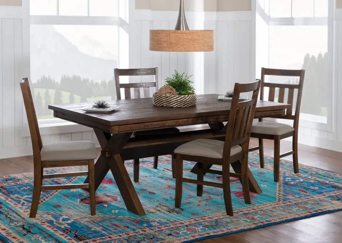 Tonja 5-Piece Dining Set - Brown