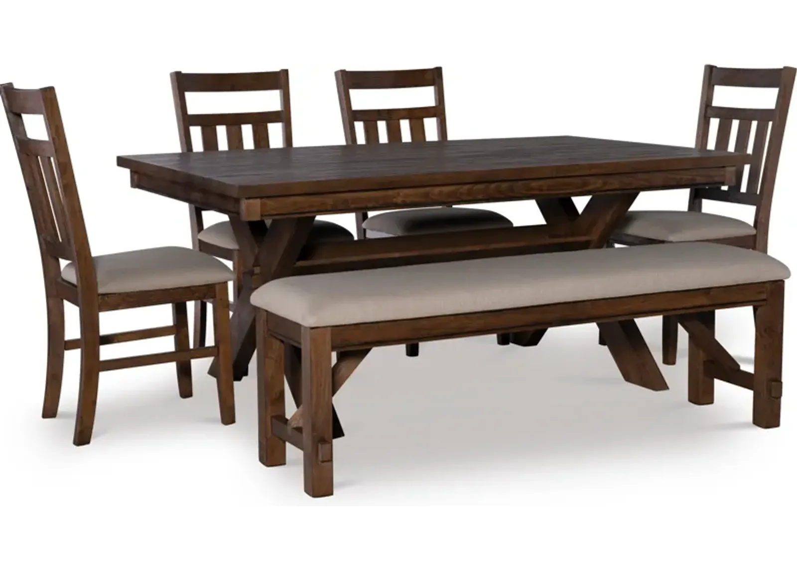 Tonja 6-Piece Dining Set - Brown