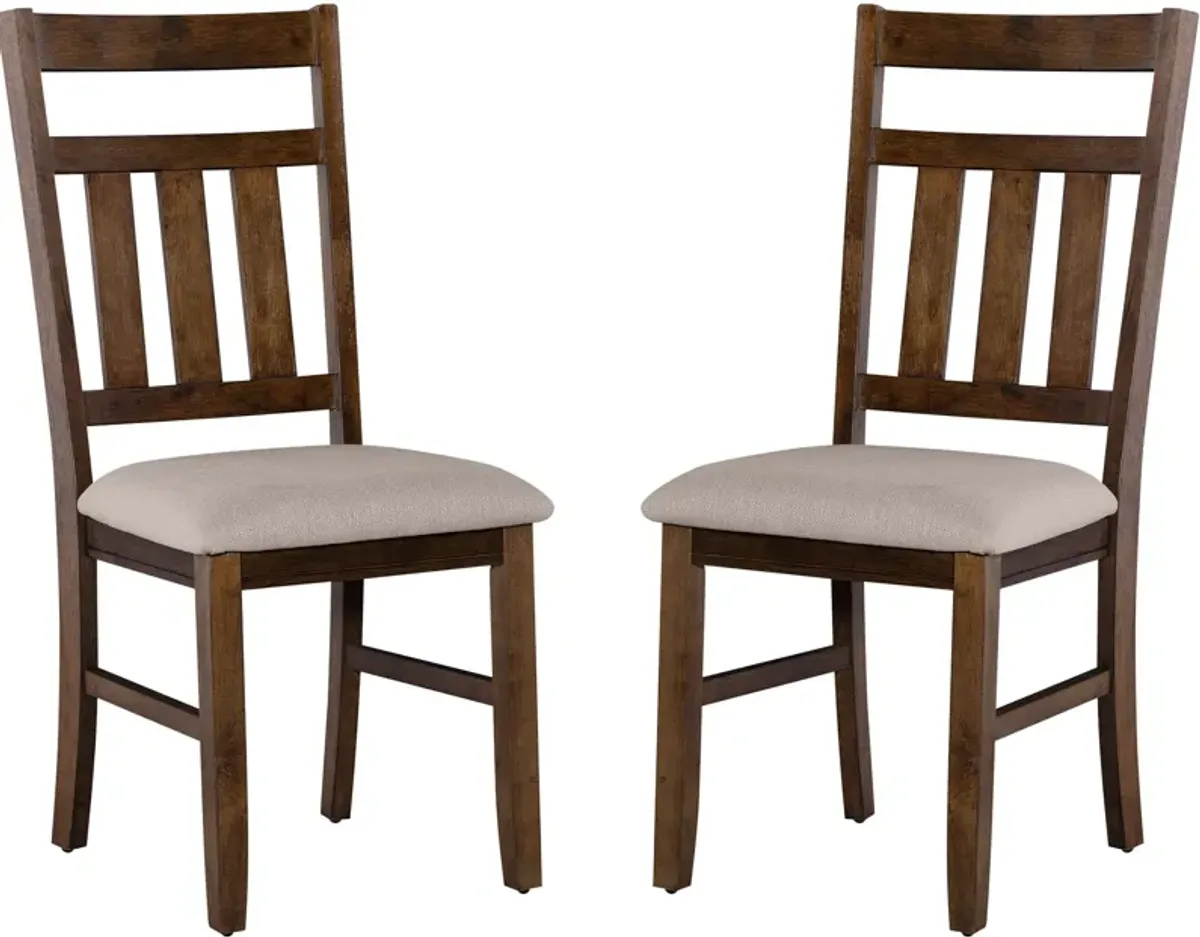 Tonja Set of 2 Dining Chairs - Brown