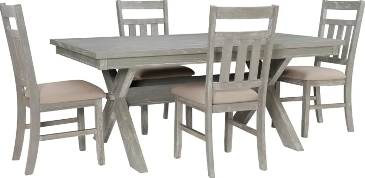 Tonja 5-Piece Dining Set - Gray