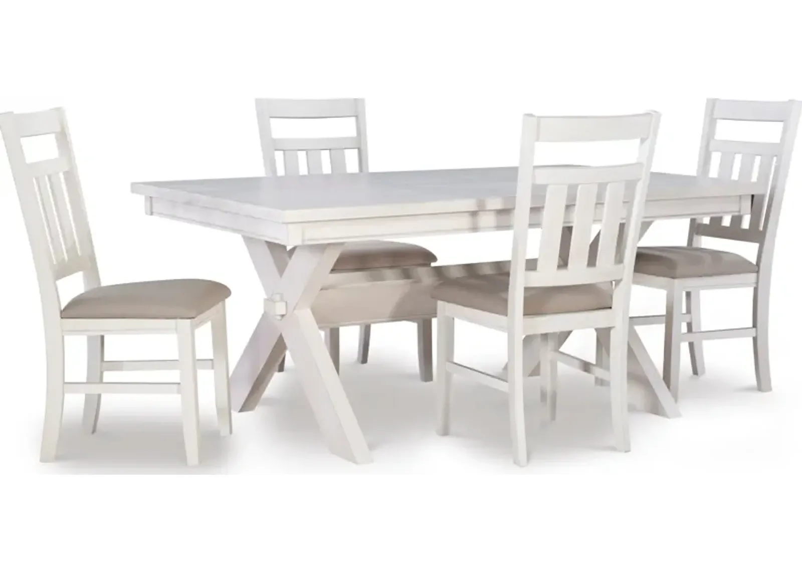 Tonja 5-Piece Dining Set - White