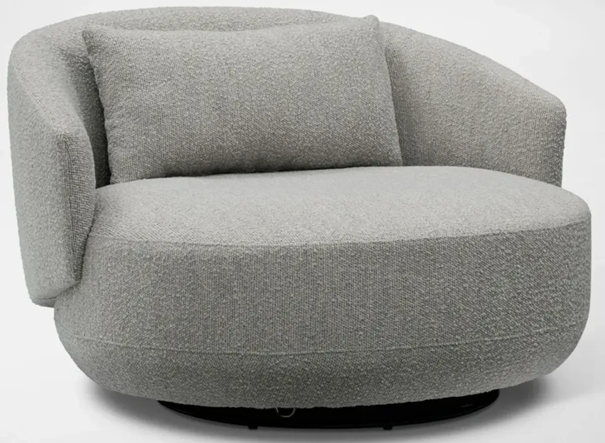 Sunday Accent Swivel Chair - Gray