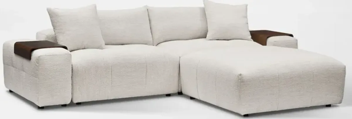 Bliss 5-Piece Sectional and Ottoman - Ivory