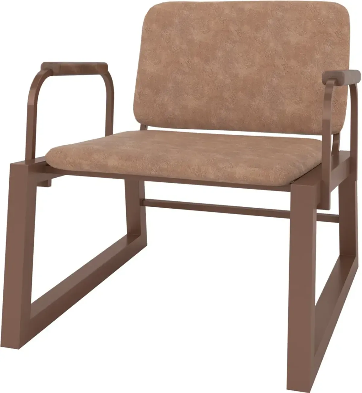 Amadeus Vegan Leather Accent Chair - Corten