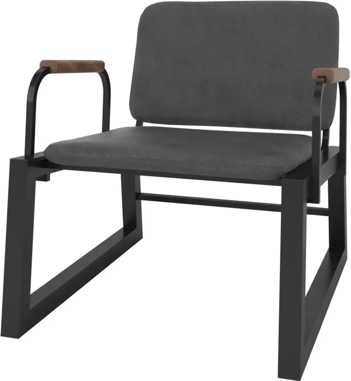 Amadeus Vegan Leather Accent Chair - Black