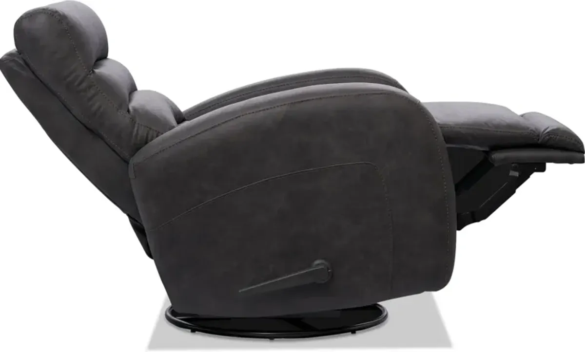 Silas Rocker Manual Recliner - Charcoal