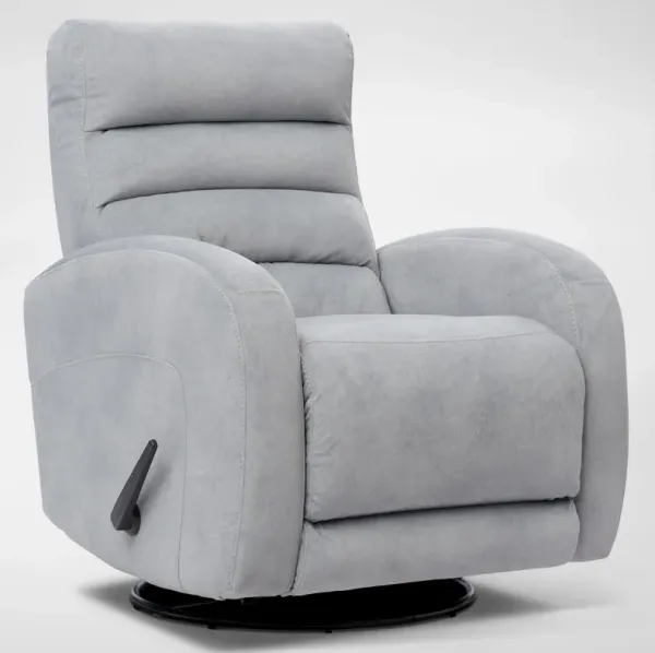 Silas Rocker Manual Recliner - Light Gray