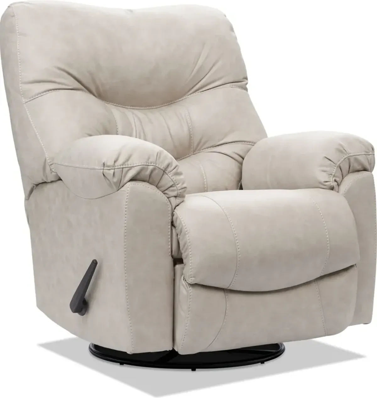 Russ Swivel Rocker Manual Recliner - Cream