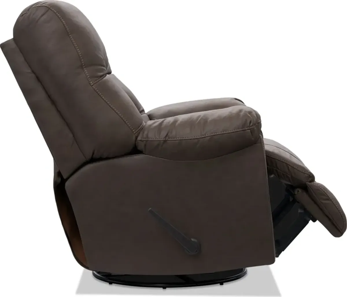 Russ Swivel Rocker Manual Recliner - Brown