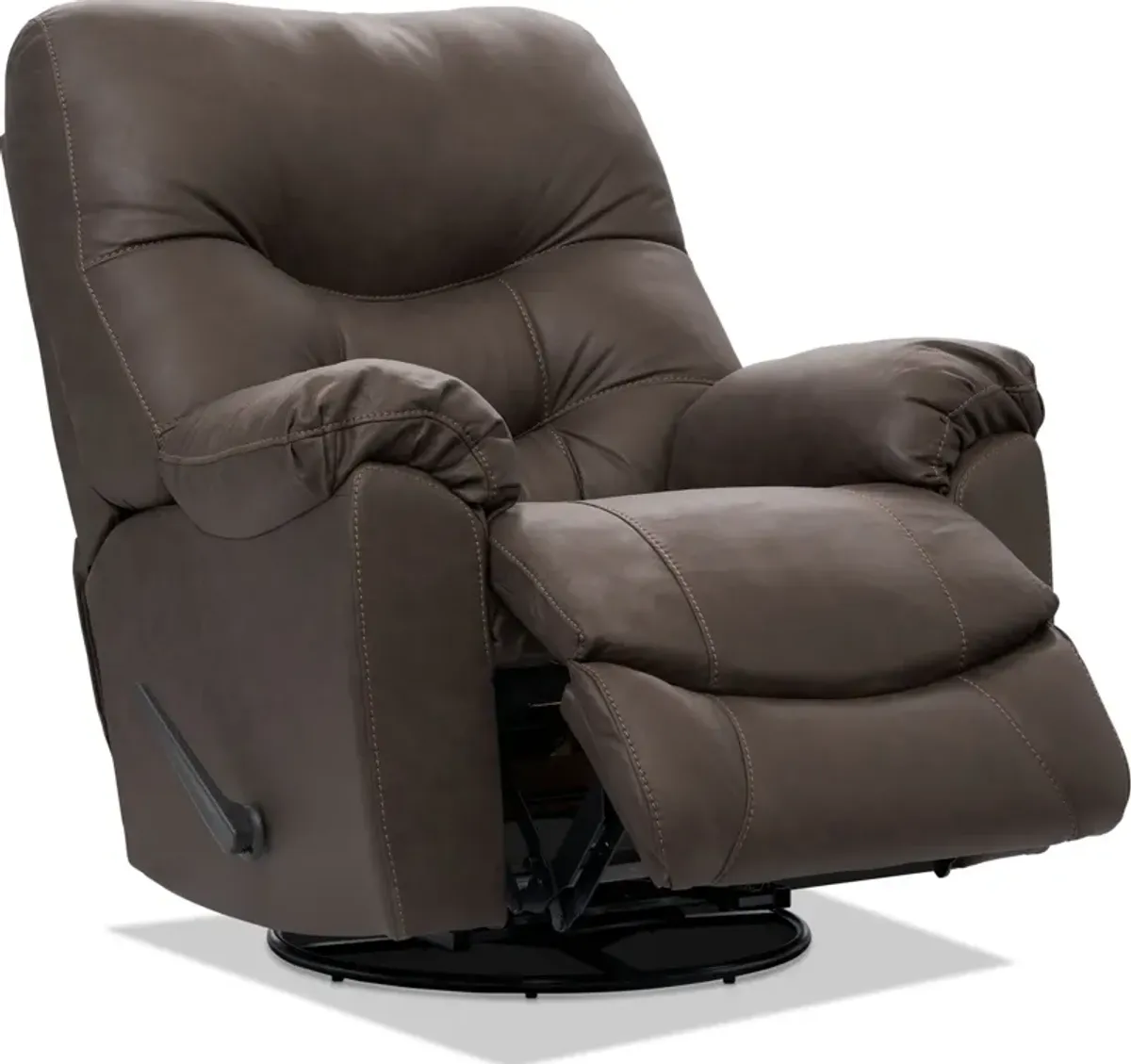 Russ Swivel Rocker Manual Recliner - Brown