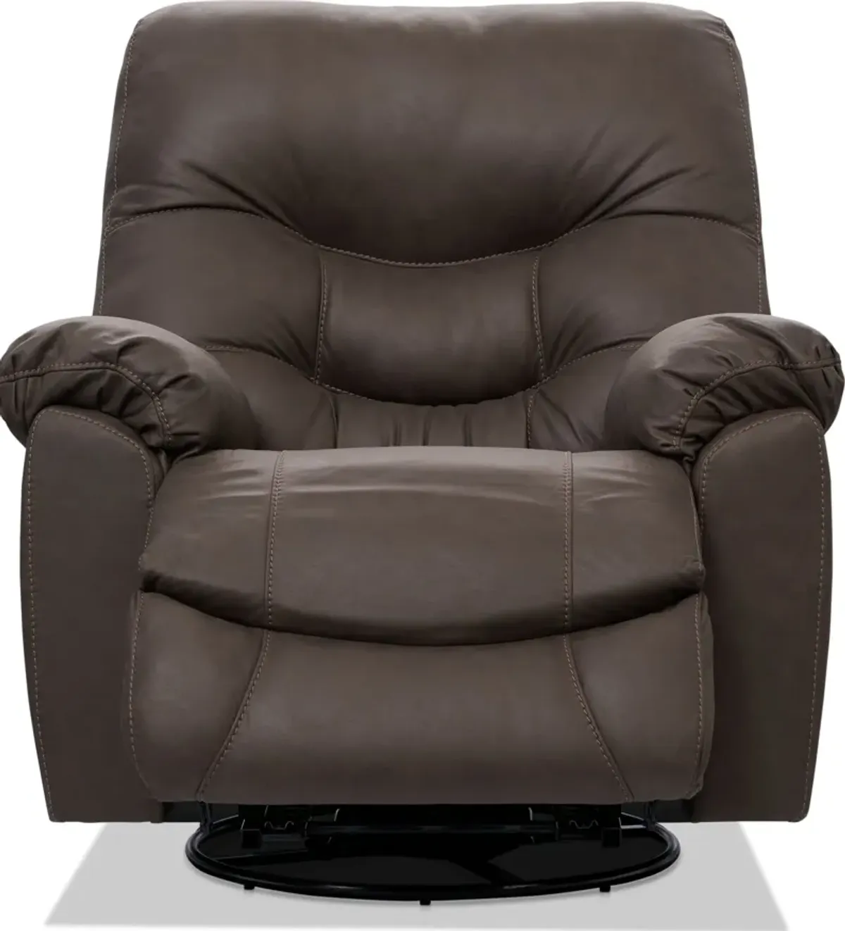 Russ Swivel Rocker Manual Recliner - Brown