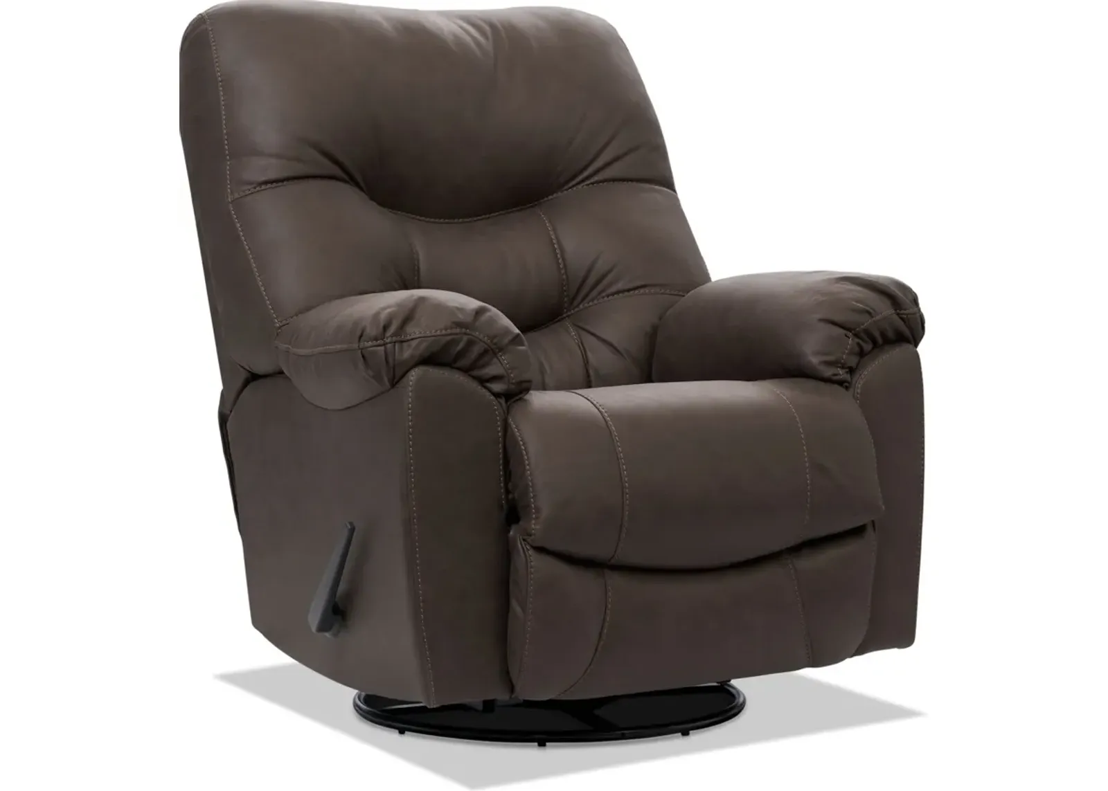 Russ Swivel Rocker Manual Recliner - Brown