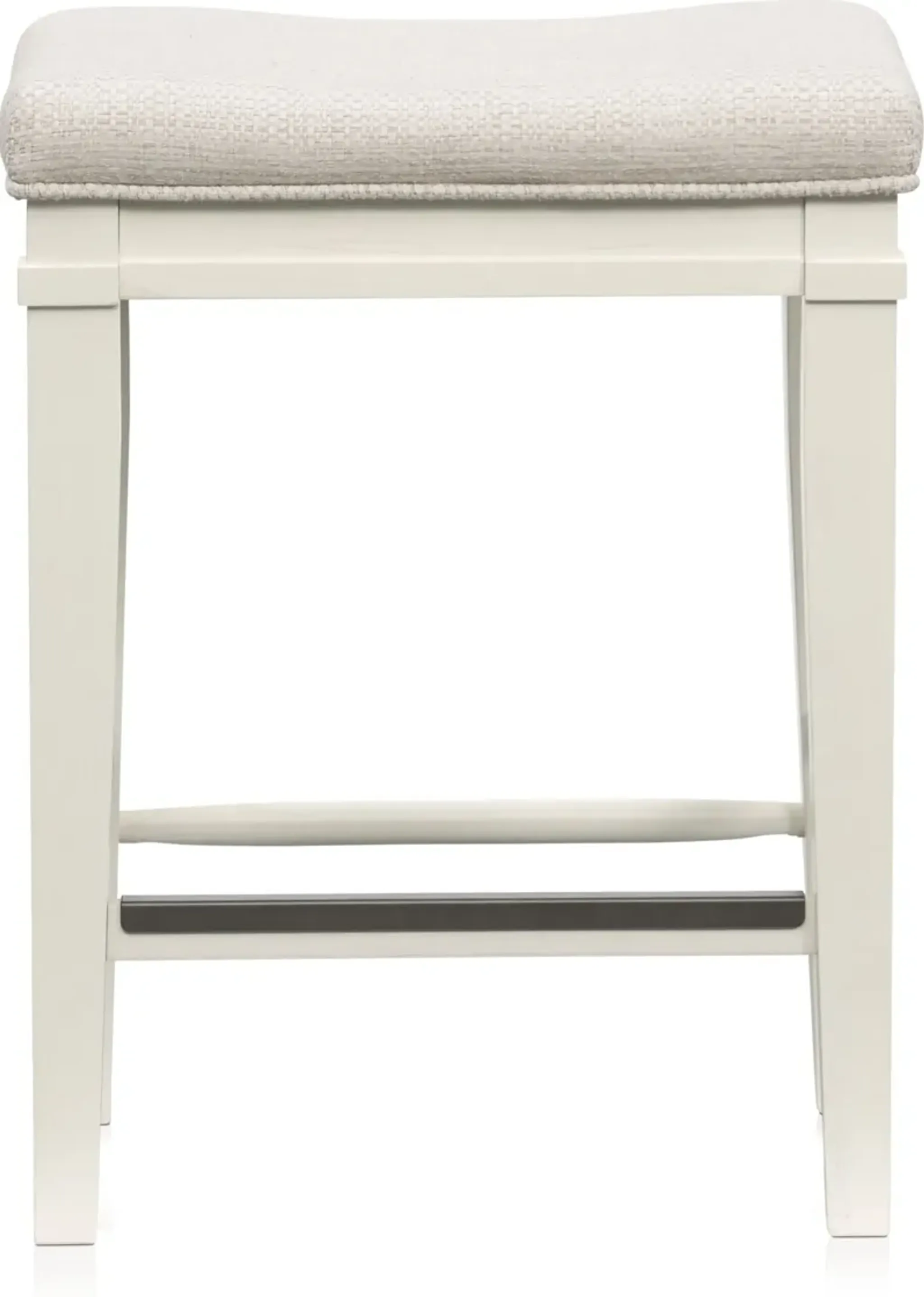 Willow Spring Counter-Height Backless Stool - Ivory | Furniture.com