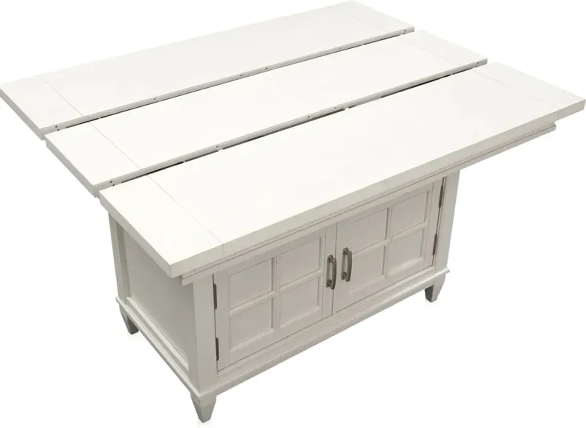 Willow Spring Extendable Kitchen Island - Ivory