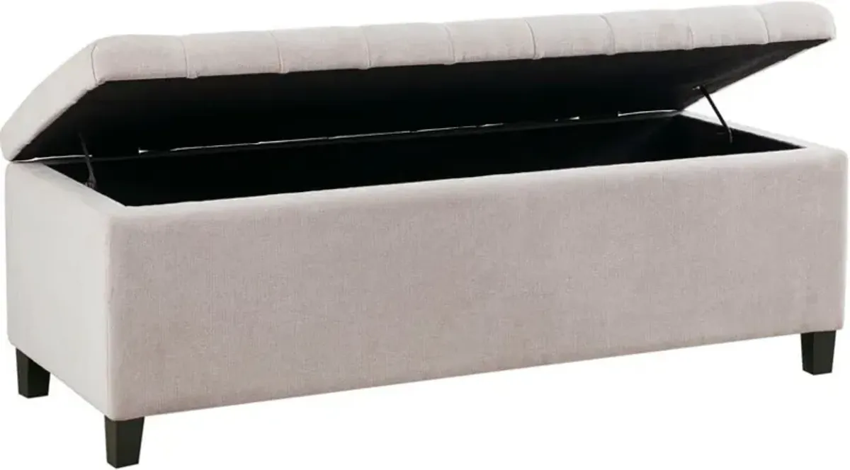 Wilmer Storage Bench - White