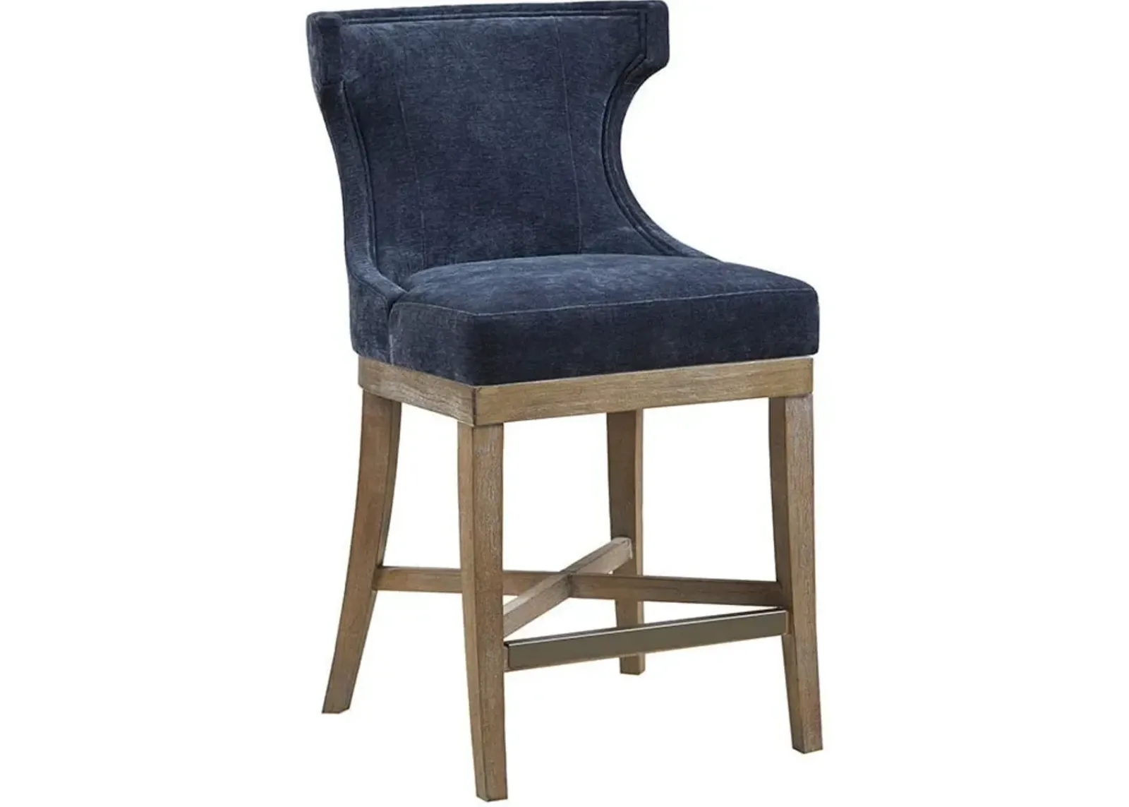 Zander Swivel Counter-Height Stool - Blue