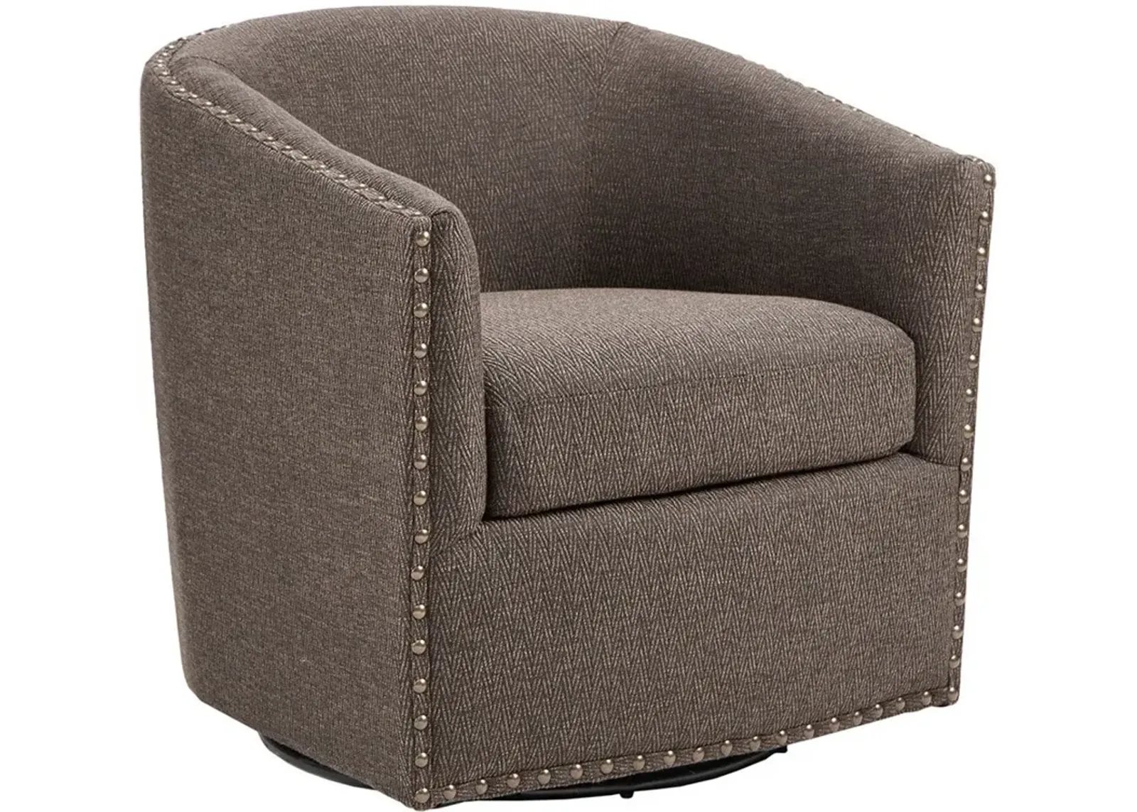 Meredith Swivel Chair - Dark Brown