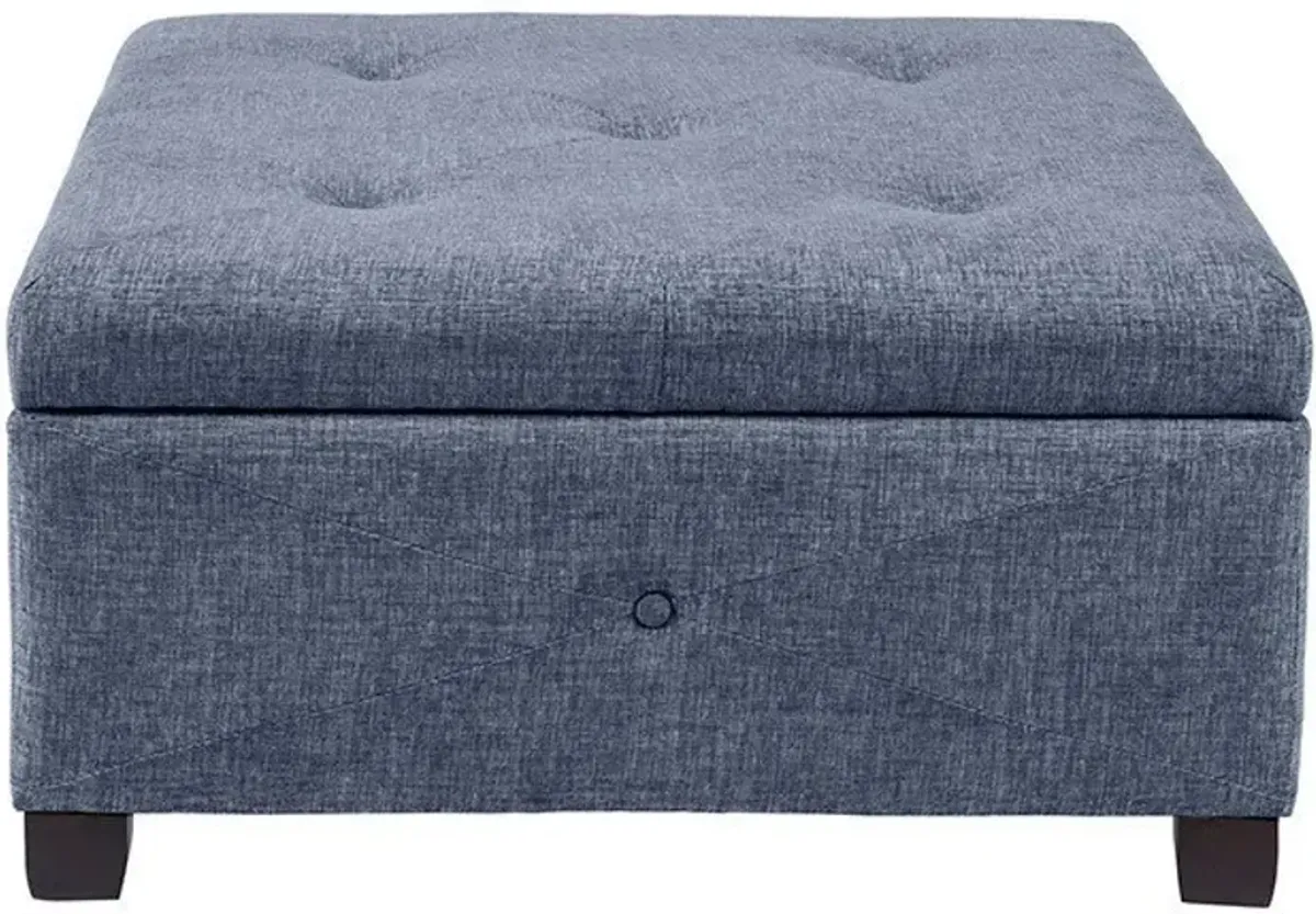 Perris Storage Ottoman - Blue