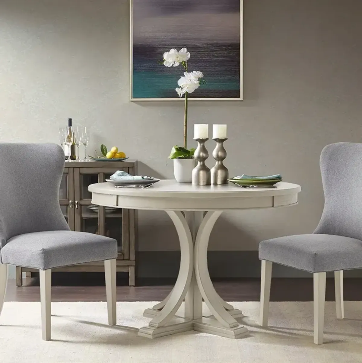 Rowena Round Dining Table - White