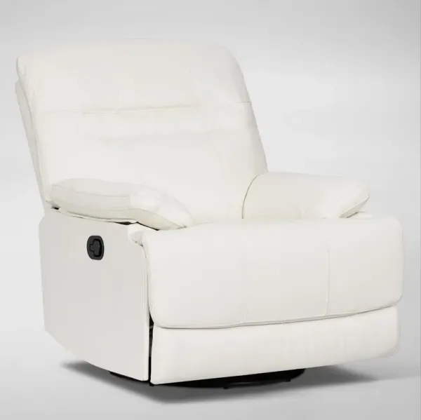 Noles Manual Gliding Recliner - White