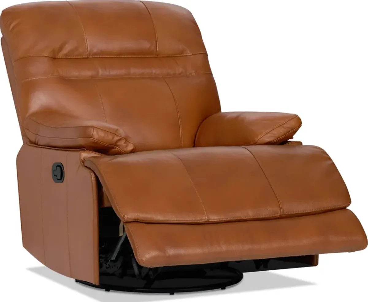 Noles Manual Gliding Recliner - Brown