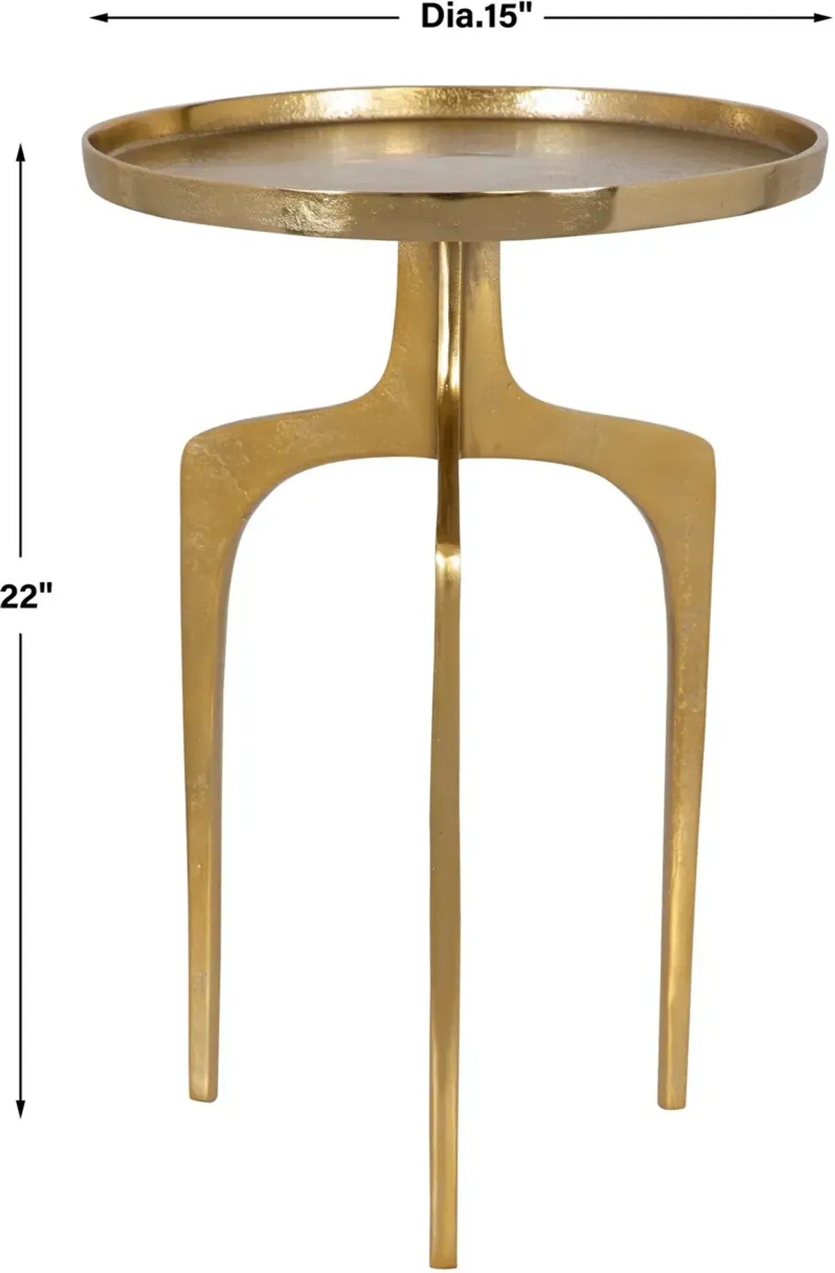 Jannings Side Table - Gold