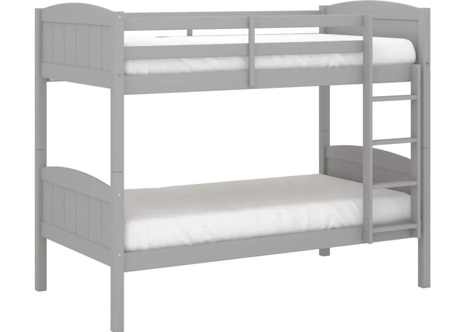 Bassel Twin Over Twin Bunk Bed - Gray