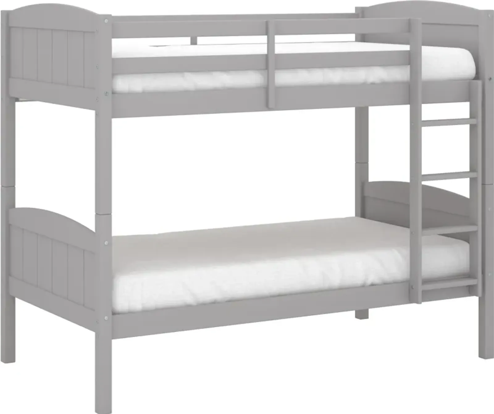 Bassel Twin Over Twin Bunk Bed - Gray