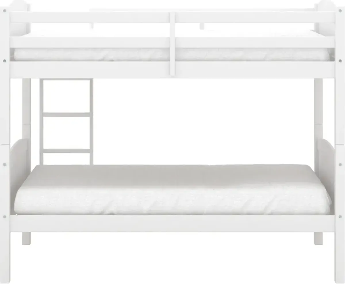 Bassel Twin Over Twin Bunk Bed - White
