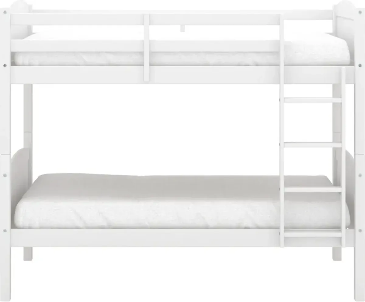 Bassel Twin Over Twin Bunk Bed - White
