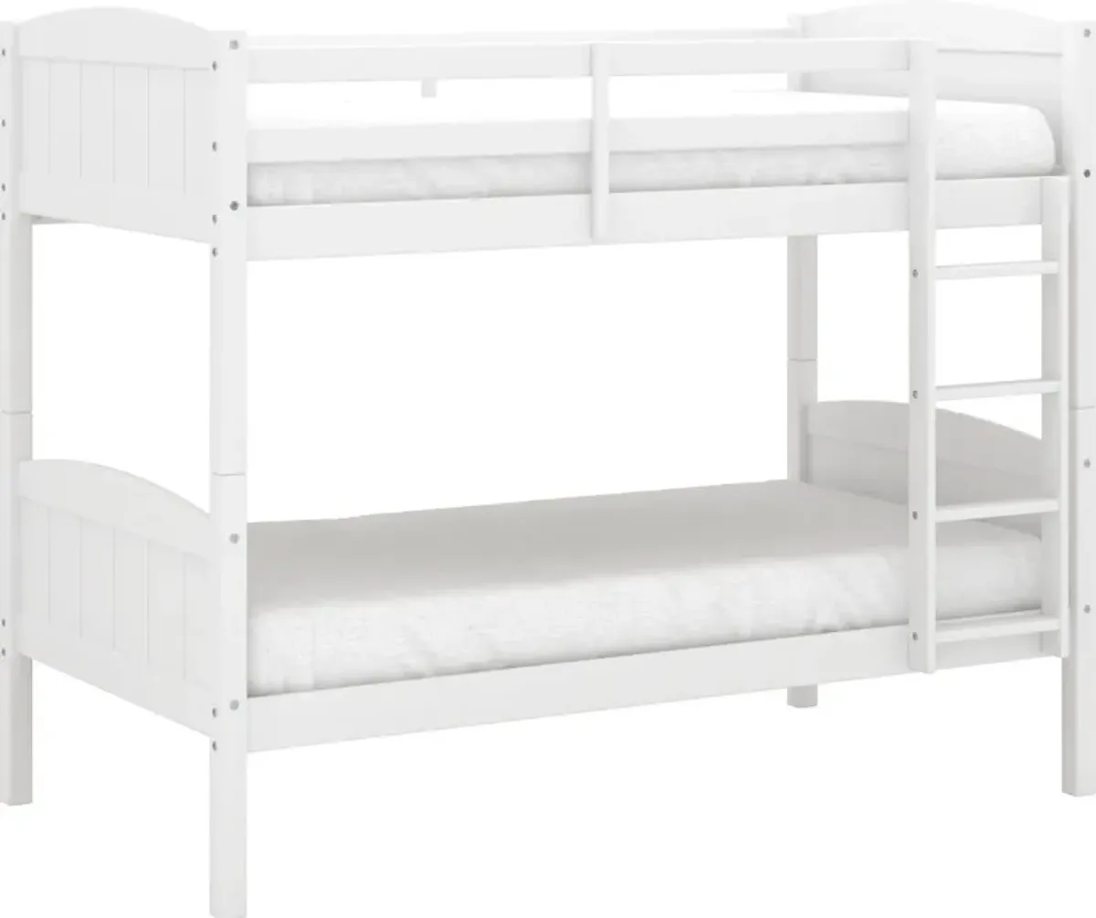 Bassel Twin Over Twin Bunk Bed - White