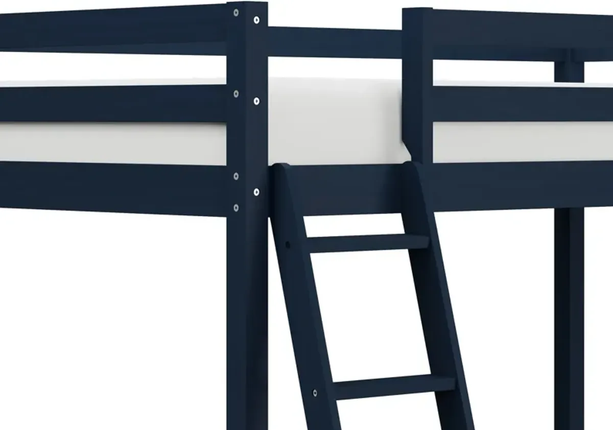 Elara Twin Loft Bed with Desk - Navy