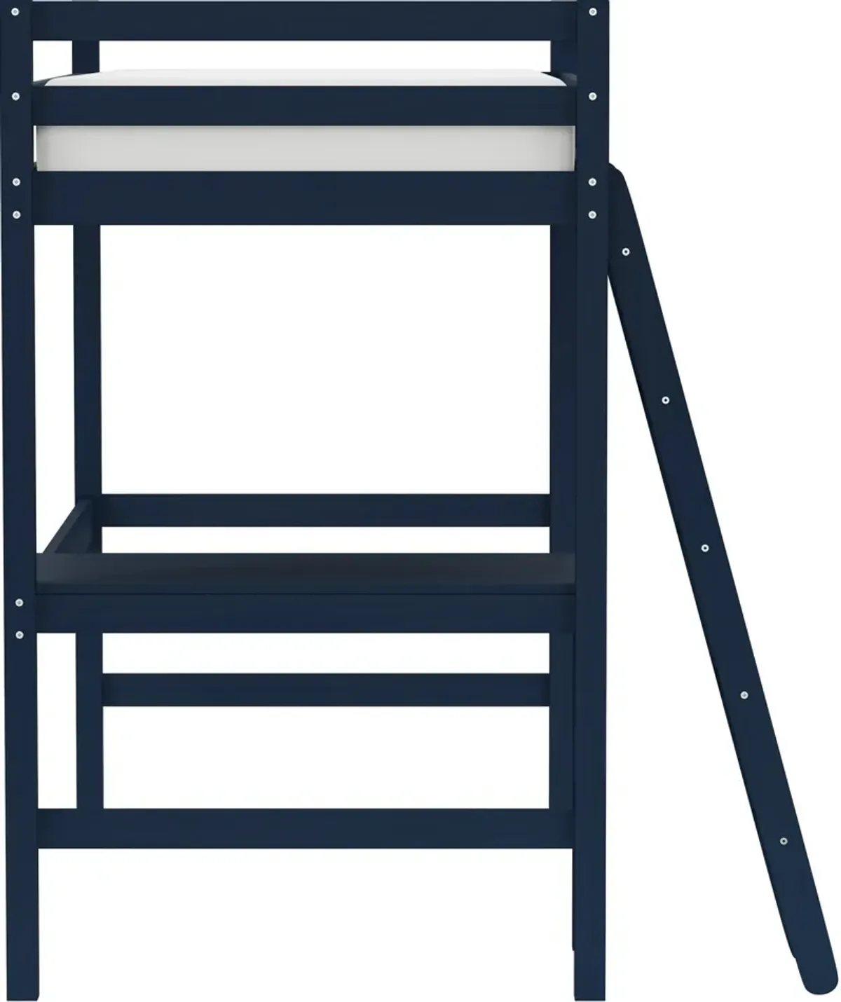 Elara Twin Loft Bed with Desk - Navy