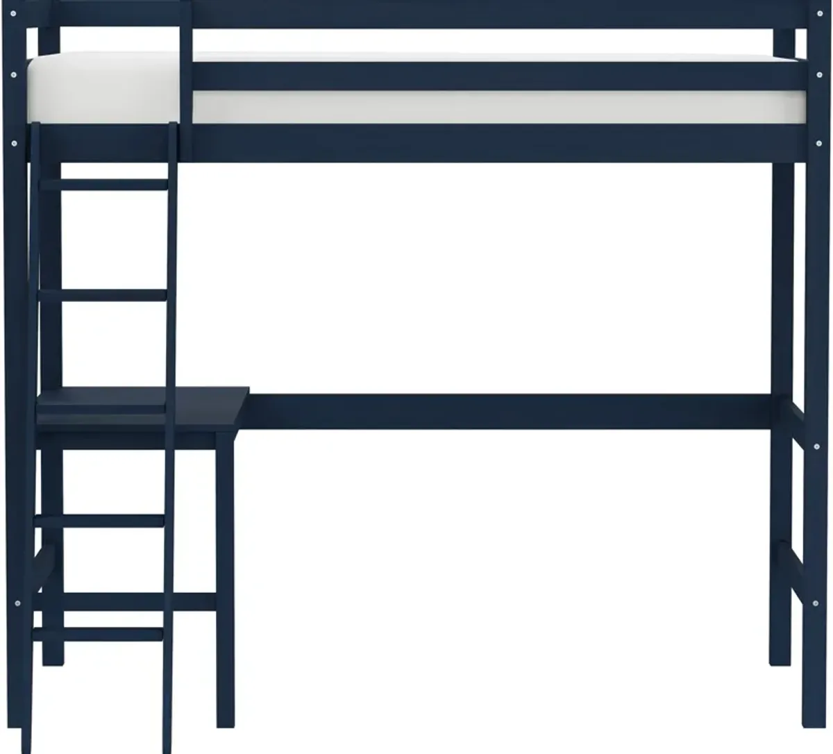 Elara Twin Loft Bed with Desk - Navy