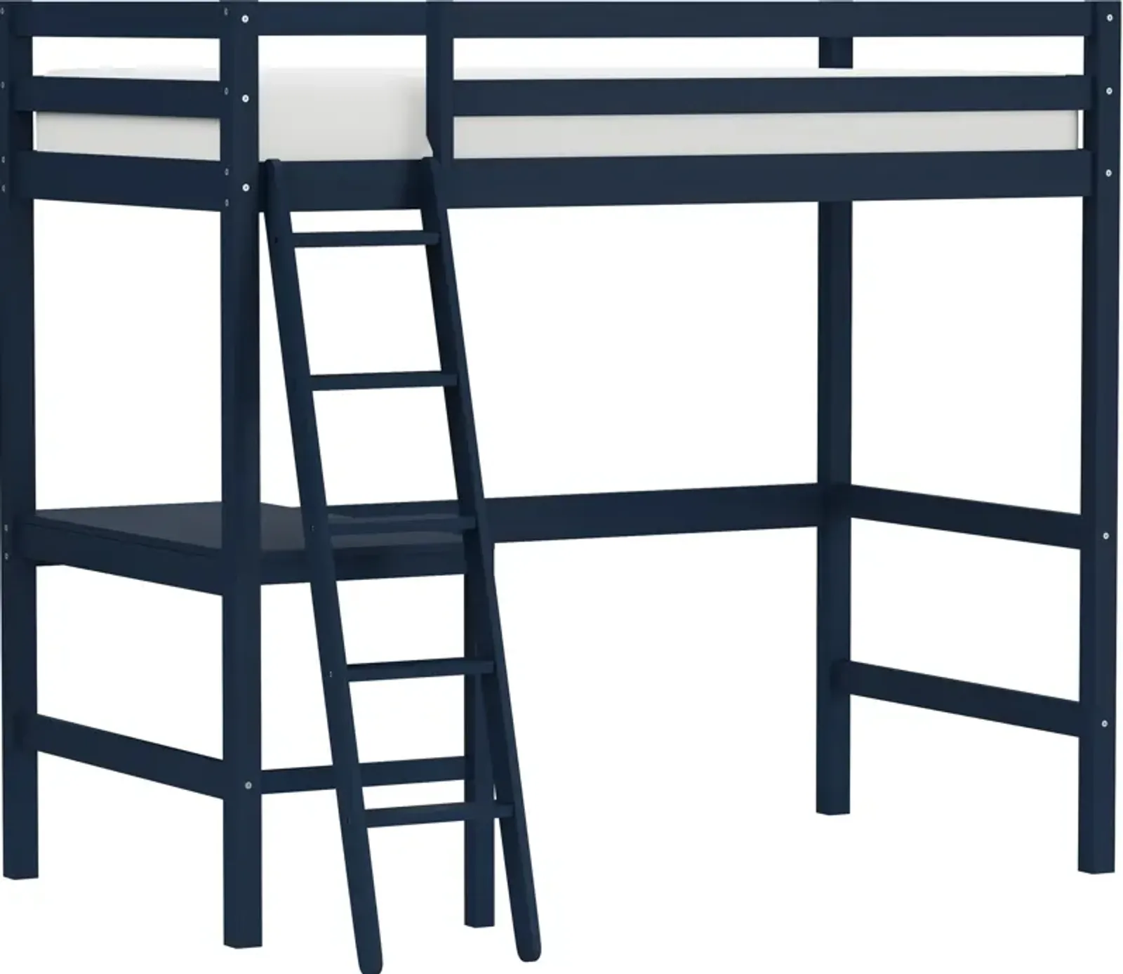 Elara Twin Loft Bed with Desk - Navy