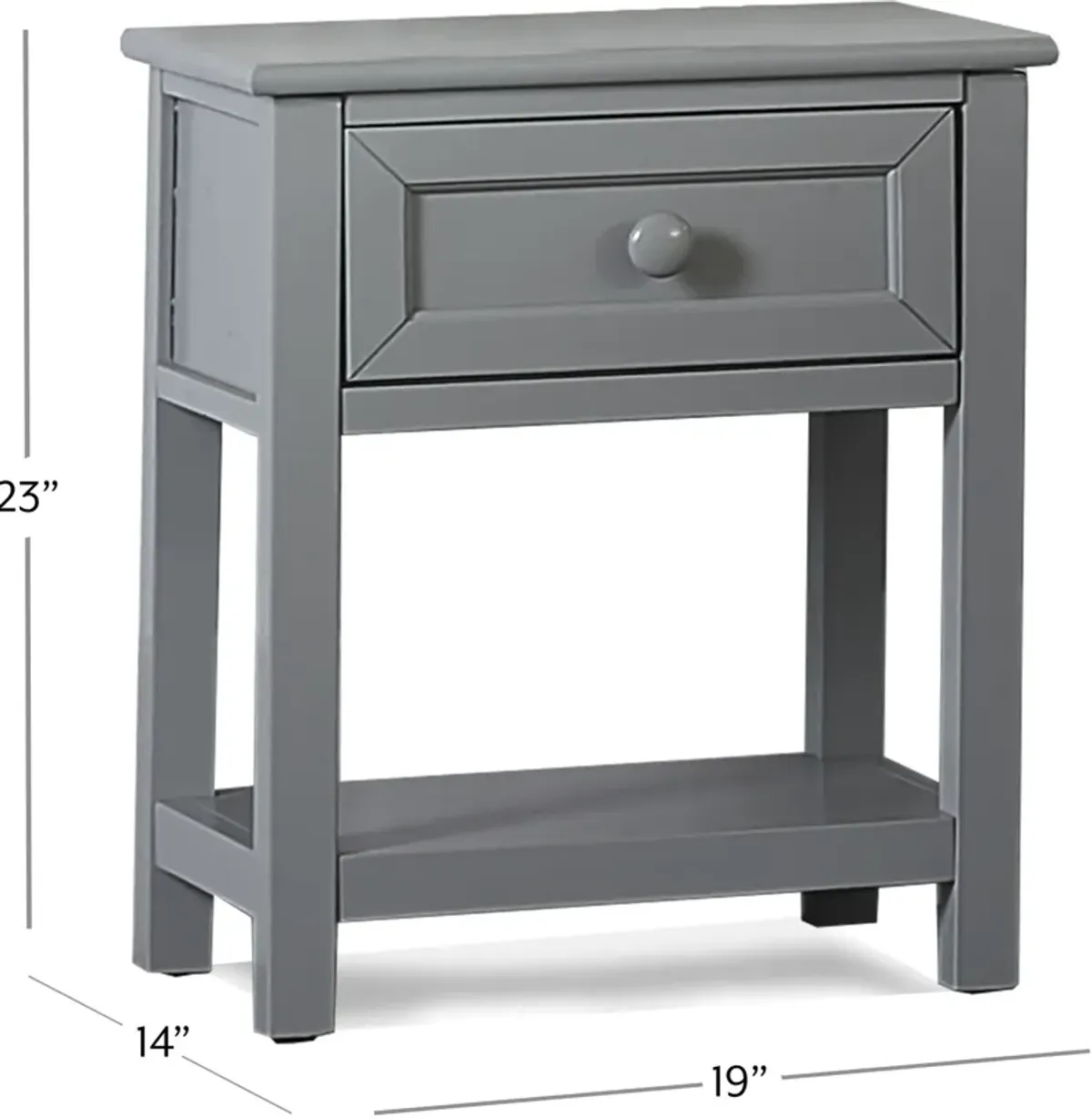 Bartley Nightstand - Gray