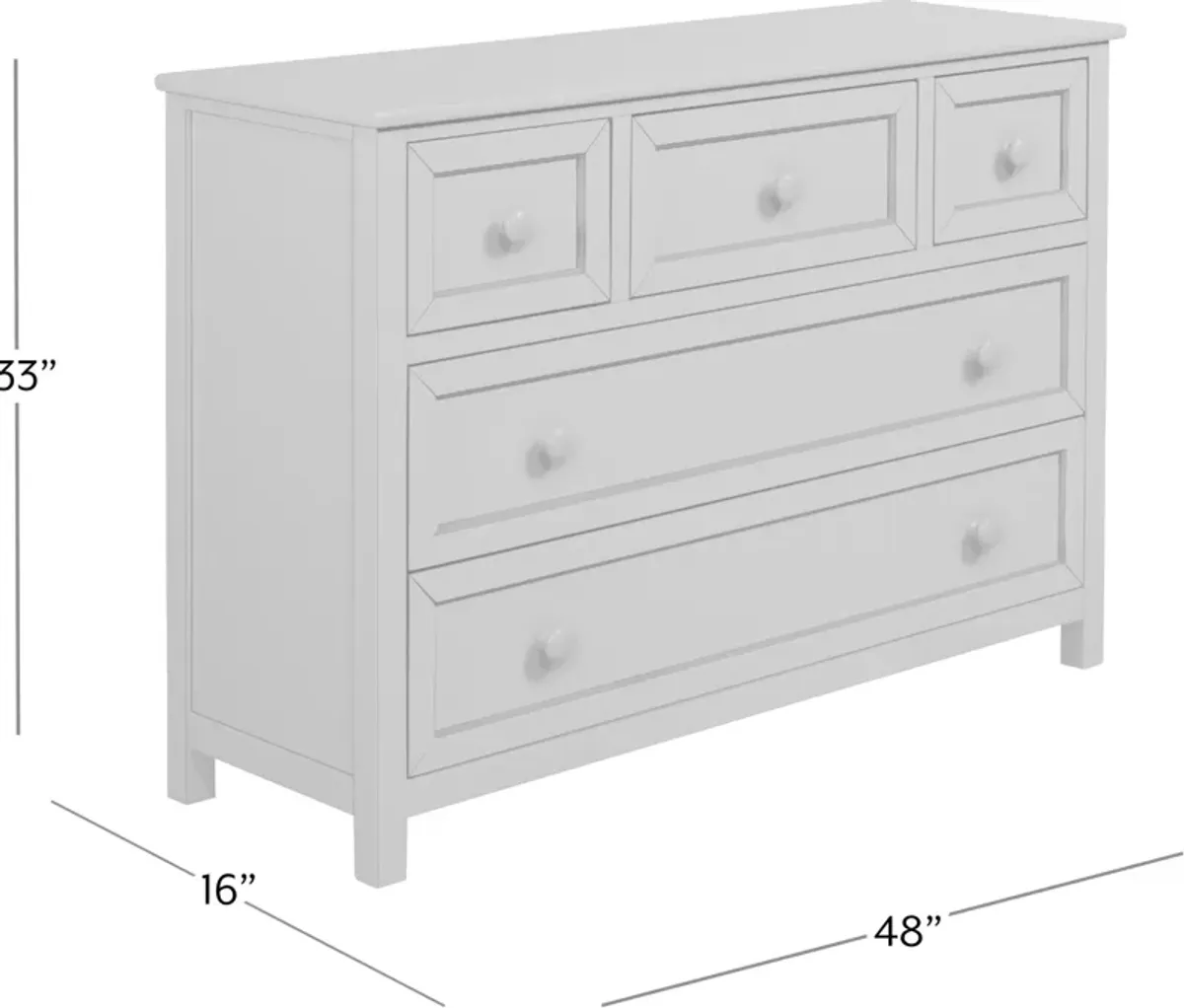 Bartly 5 Drawer Dresser