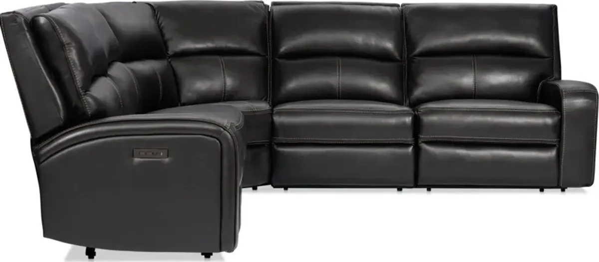 Burke 5-Piece Dual-Power Reclining Leather Sectional