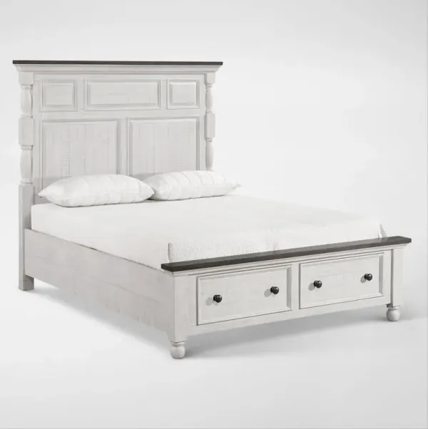Riverview Queen Storage Bed - White