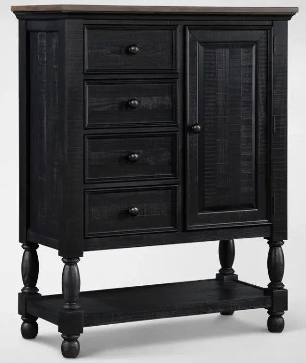Riverview Door Chest - Black