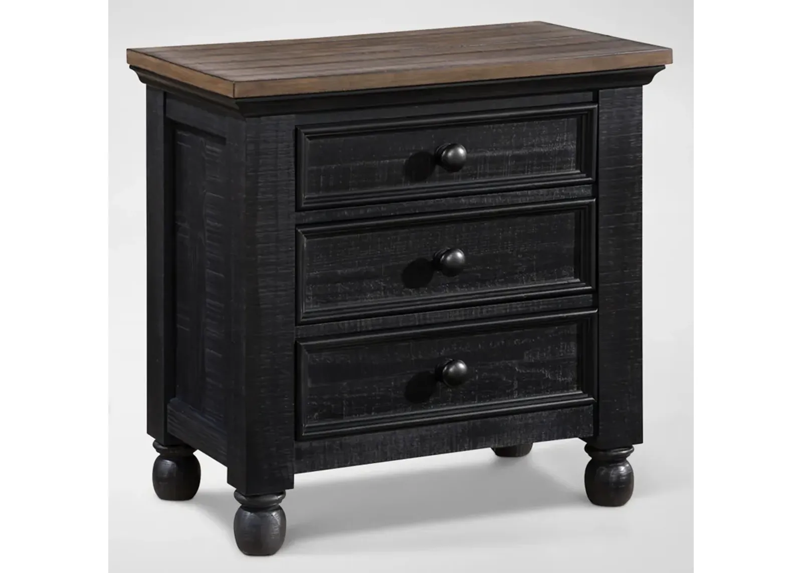 Riverview Nightstand with USB Charging - Black