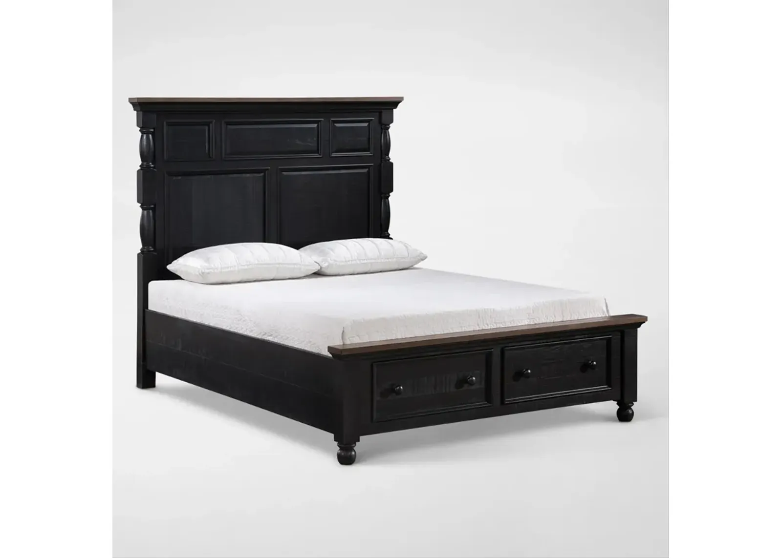 Riverview Queen Storage Bed - Black