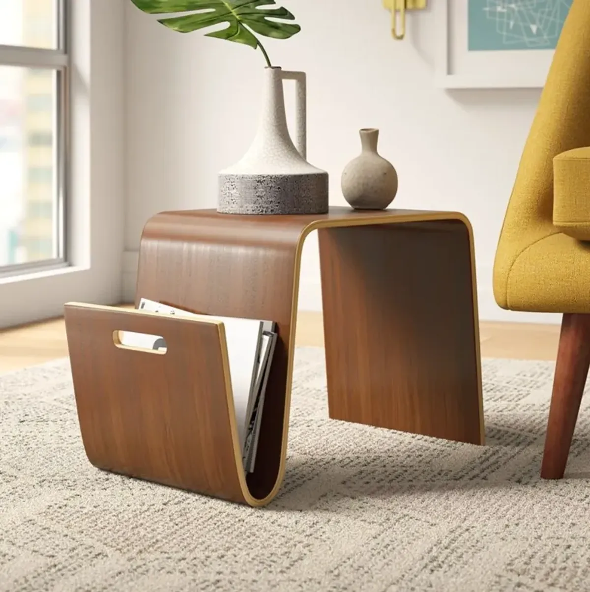 Casimir End Table - Walnut