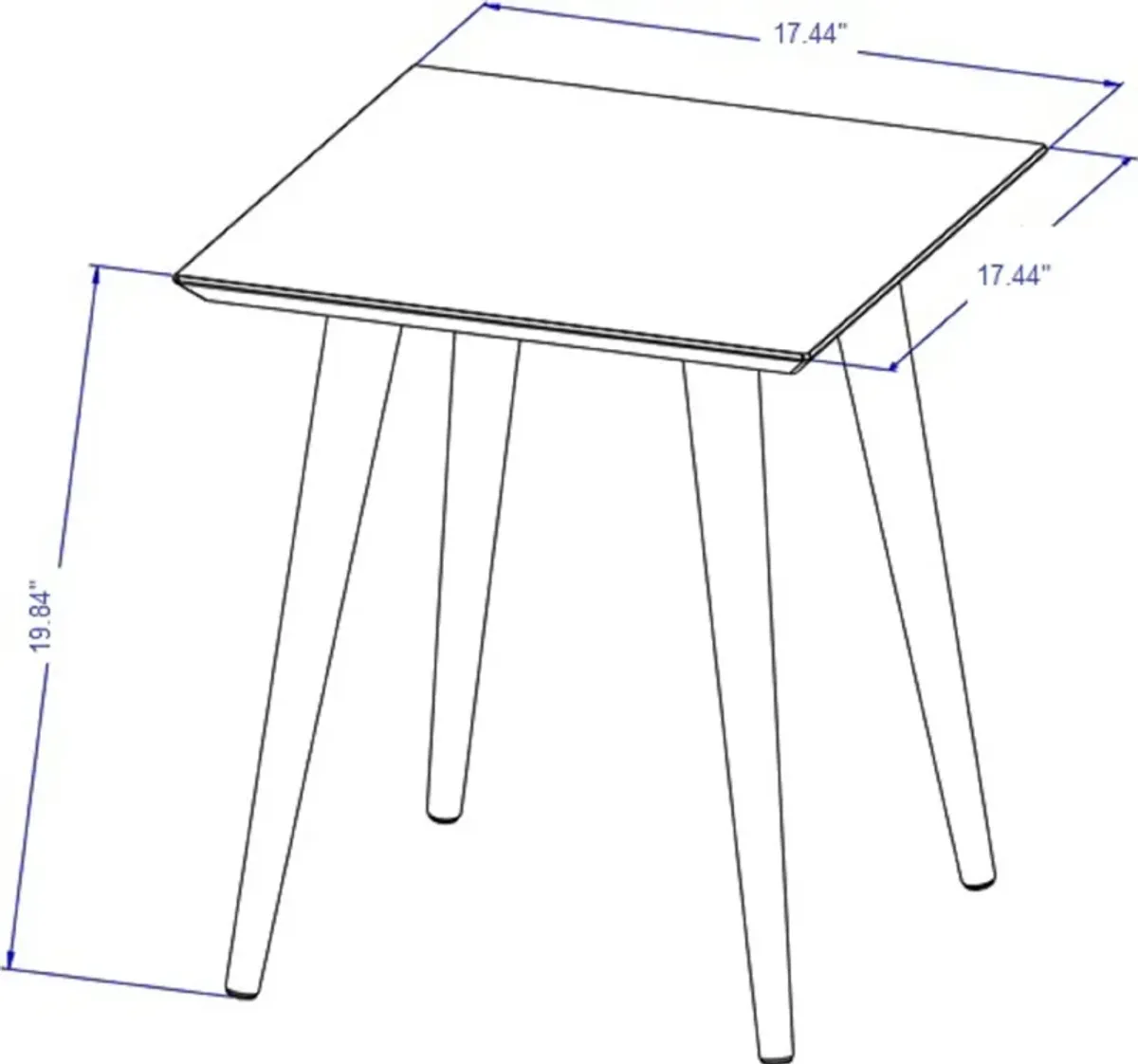 Westin Square End Table - White Gloss